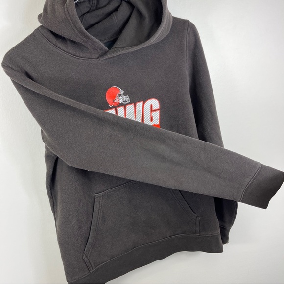 Nike Cleveland Browns DAWG POUND Brown Hoodie Pullover- Youth Large - Picture 5 of 11